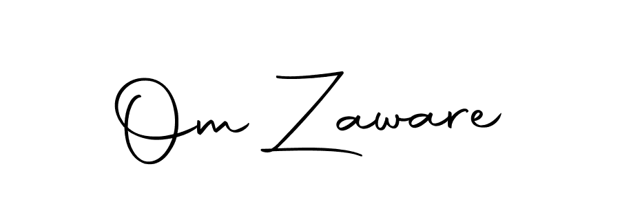 How to make Om Zaware name signature. Use Autography-DOLnW style for creating short signs online. This is the latest handwritten sign. Om Zaware signature style 10 images and pictures png