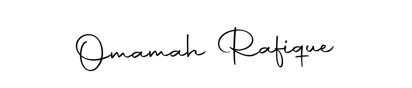 Create a beautiful signature design for name Omamah Rafique. With this signature (Autography-DOLnW) fonts, you can make a handwritten signature for free. Omamah Rafique signature style 10 images and pictures png