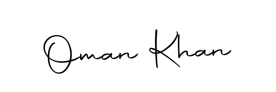 Create a beautiful signature design for name Oman Khan. With this signature (Autography-DOLnW) fonts, you can make a handwritten signature for free. Oman Khan signature style 10 images and pictures png