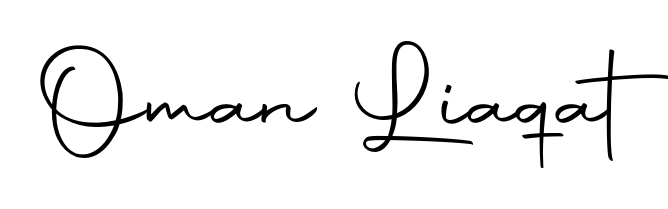 Style your name Oman Liaqat with confidence using Autography-DOLnW signature design. Simple, elegant, and ready for immediate document use. Oman Liaqat signature style 10 images and pictures png