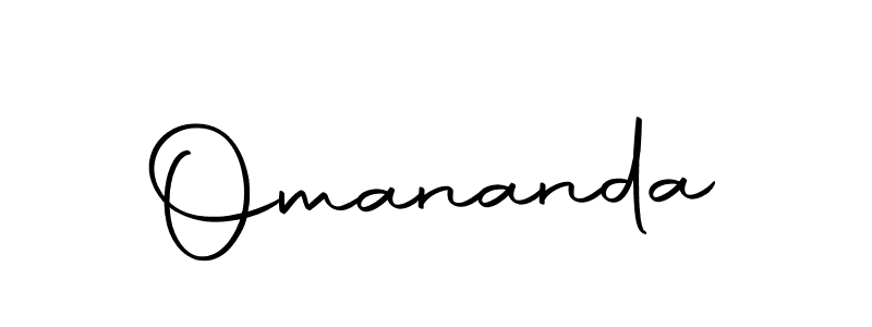 Use a signature maker to create a handwritten signature online. With this signature software, you can design (Autography-DOLnW) your own signature for name Omananda. Omananda signature style 10 images and pictures png