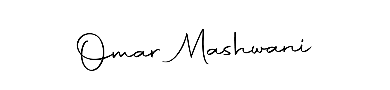 How to make Omar Mashwani name signature. Use Autography-DOLnW style for creating short signs online. This is the latest handwritten sign. Omar Mashwani signature style 10 images and pictures png