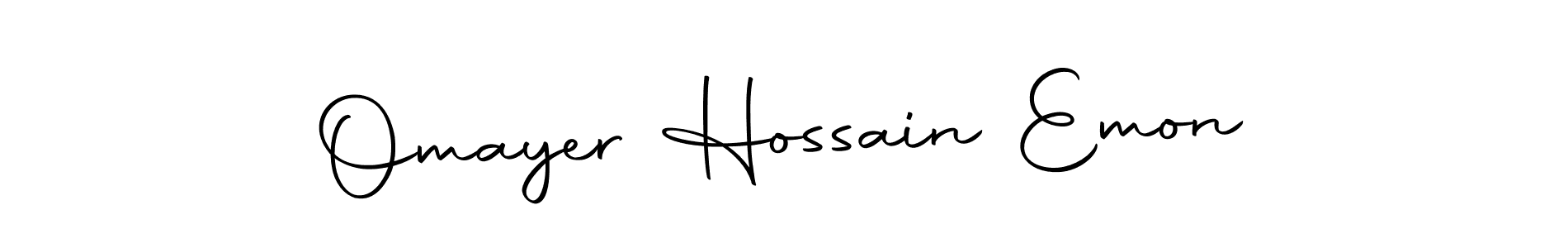 Use a signature maker to create a handwritten signature online. With this signature software, you can design (Autography-DOLnW) your own signature for name Omayer Hossain Emon. Omayer Hossain Emon signature style 10 images and pictures png