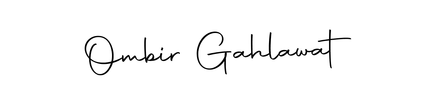 How to make Ombir Gahlawat name signature. Use Autography-DOLnW style for creating short signs online. This is the latest handwritten sign. Ombir Gahlawat signature style 10 images and pictures png