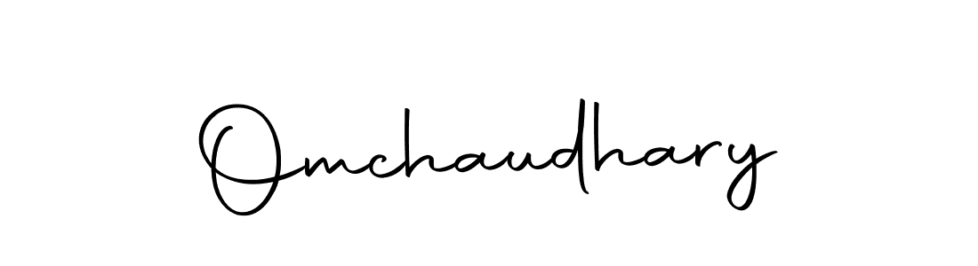 Design your own signature with our free online signature maker. With this signature software, you can create a handwritten (Autography-DOLnW) signature for name Omchaudhary. Omchaudhary signature style 10 images and pictures png