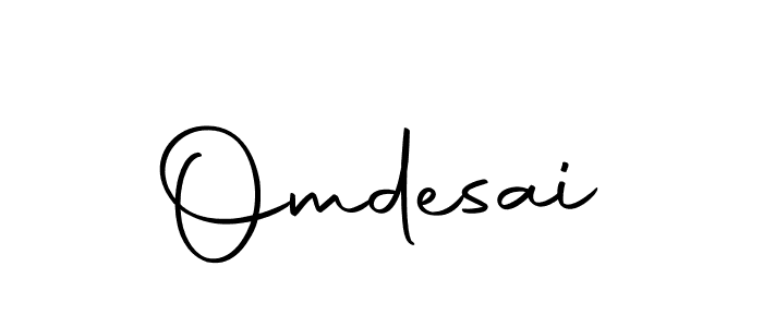 Use a signature maker to create a handwritten signature online. With this signature software, you can design (Autography-DOLnW) your own signature for name Omdesai. Omdesai signature style 10 images and pictures png