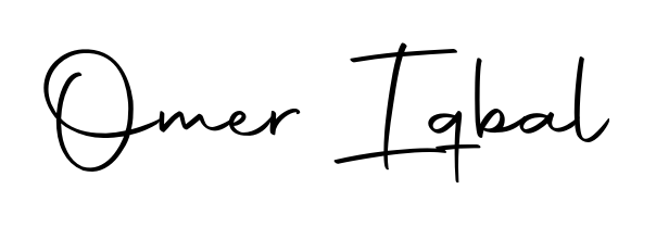 Practice writing Omer Iqbal with the flow of Autography-DOLnW lettering. A fantastic source of inspiration for developing your personal signature style. Omer Iqbal signature style 10 images and pictures png