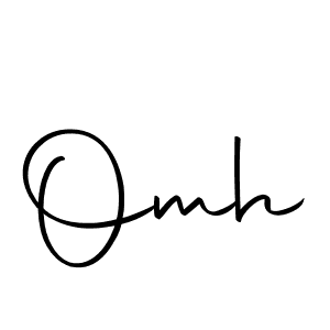 How to make Omh signature? Autography-DOLnW is a professional autograph style. Create handwritten signature for Omh name. Omh signature style 10 images and pictures png