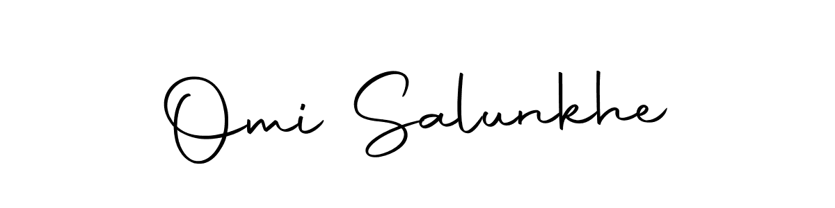 Omi Salunkhe stylish signature style. Best Handwritten Sign (Autography-DOLnW) for my name. Handwritten Signature Collection Ideas for my name Omi Salunkhe. Omi Salunkhe signature style 10 images and pictures png