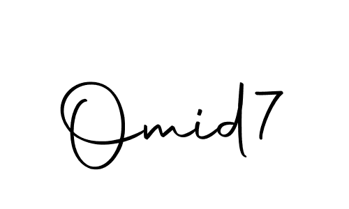 The best way (Autography-DOLnW) to make a short signature is to pick only two or three words in your name. The name Omid7 include a total of six letters. For converting this name. Omid7 signature style 10 images and pictures png