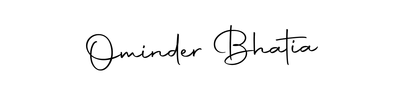 Make a beautiful signature design for name Ominder Bhatia. With this signature (Autography-DOLnW) style, you can create a handwritten signature for free. Ominder Bhatia signature style 10 images and pictures png