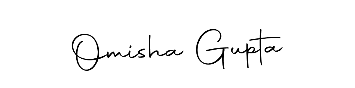 Create a beautiful signature design for name Omisha Gupta. With this signature (Autography-DOLnW) fonts, you can make a handwritten signature for free. Omisha Gupta signature style 10 images and pictures png