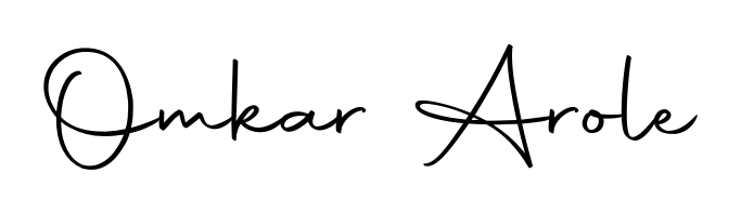 The best way (Autography-DOLnW) to make a short signature is to pick only two or three words in your name. For converting this name Omkar Arole. Omkar Arole signature style 10 images and pictures png