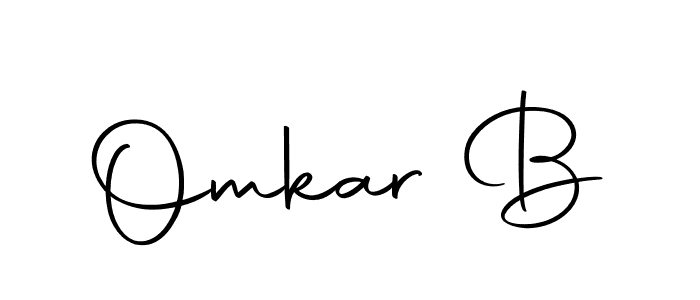 Create a beautiful signature design for name Omkar B. With this signature (Autography-DOLnW) fonts, you can make a handwritten signature for free. Omkar B signature style 10 images and pictures png