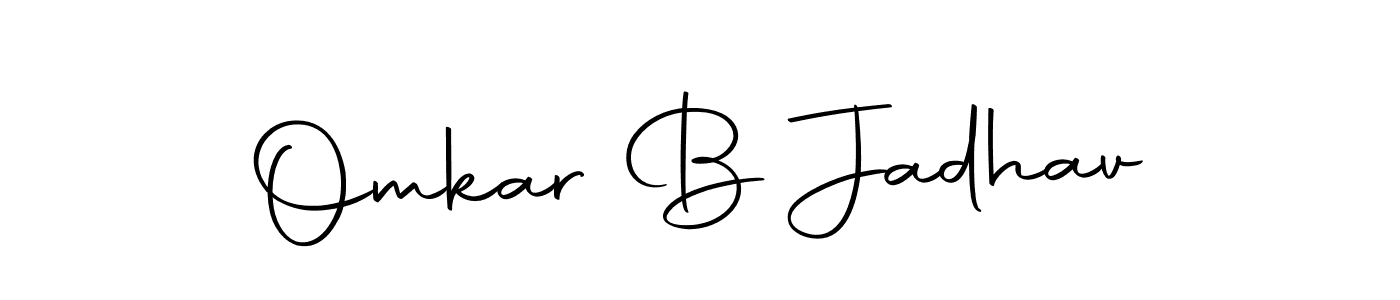 Create a beautiful signature design for name Omkar B Jadhav. With this signature (Autography-DOLnW) fonts, you can make a handwritten signature for free. Omkar B Jadhav signature style 10 images and pictures png
