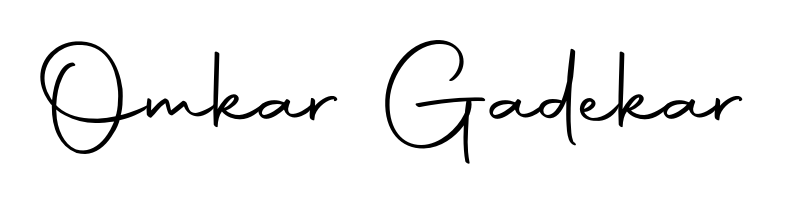 A dynamic signature style for Omkar Gadekar using Autography-DOLnW script. Designed to look authentic, handwritten, and professional. Omkar Gadekar signature style 10 images and pictures png