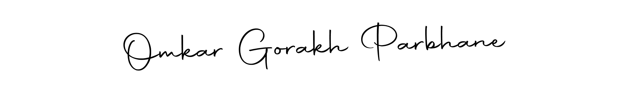 The best way (Autography-DOLnW) to make a short signature is to pick only two or three words in your name. The name Omkar Gorakh Parbhane include a total of six letters. For converting this name. Omkar Gorakh Parbhane signature style 10 images and pictures png