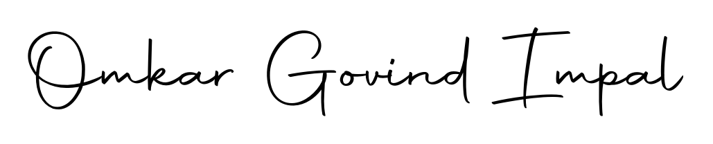 Designed for modern professionals: Omkar Govind Impal name signature crafted with Autography-DOLnW script. Ready for digital PDF workflows. Omkar Govind Impal signature style 10 images and pictures png