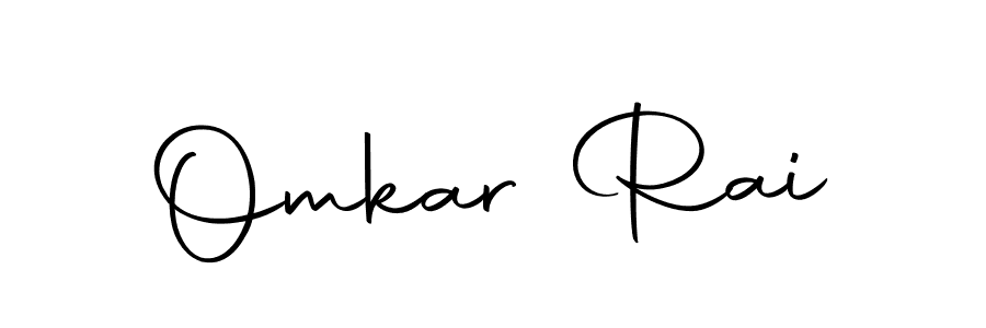 How to make Omkar Rai name signature. Use Autography-DOLnW style for creating short signs online. This is the latest handwritten sign. Omkar Rai signature style 10 images and pictures png