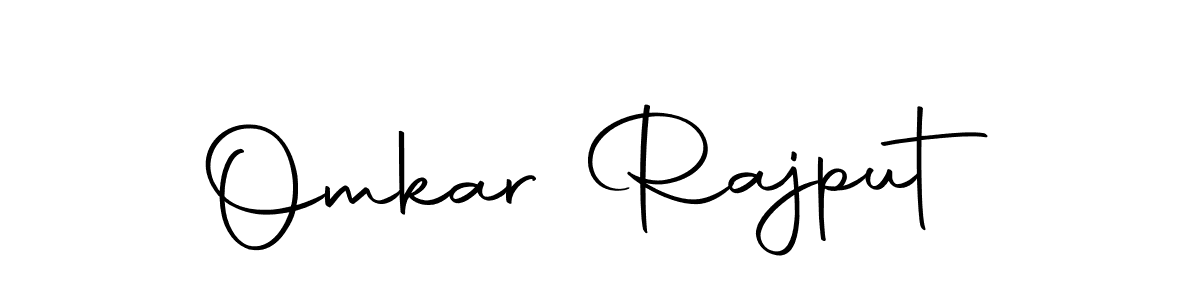 How to make Omkar Rajput name signature. Use Autography-DOLnW style for creating short signs online. This is the latest handwritten sign. Omkar Rajput signature style 10 images and pictures png