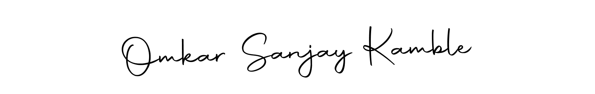 How to make Omkar Sanjay Kamble name signature. Use Autography-DOLnW style for creating short signs online. This is the latest handwritten sign. Omkar Sanjay Kamble signature style 10 images and pictures png