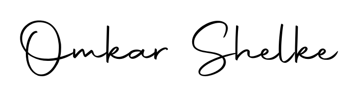 Transform the name Omkar Shelke into a signature masterpiece using Autography-DOLnW font. Ideal for photographers, artists, and creators looking for watermarks. Omkar Shelke signature style 10 images and pictures png