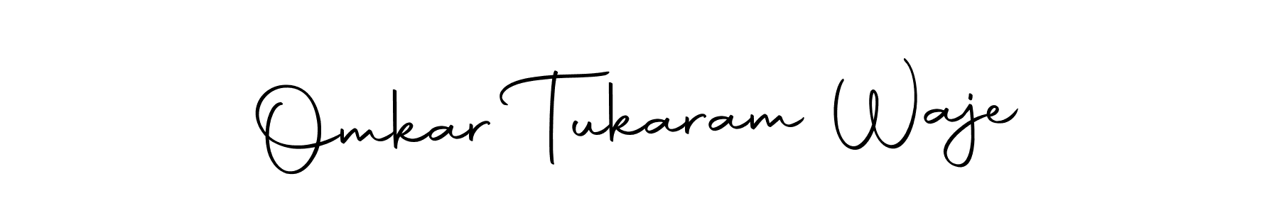 The best way (Autography-DOLnW) to make a short signature is to pick only two or three words in your name. The name Omkar Tukaram Waje include a total of six letters. For converting this name. Omkar Tukaram Waje signature style 10 images and pictures png