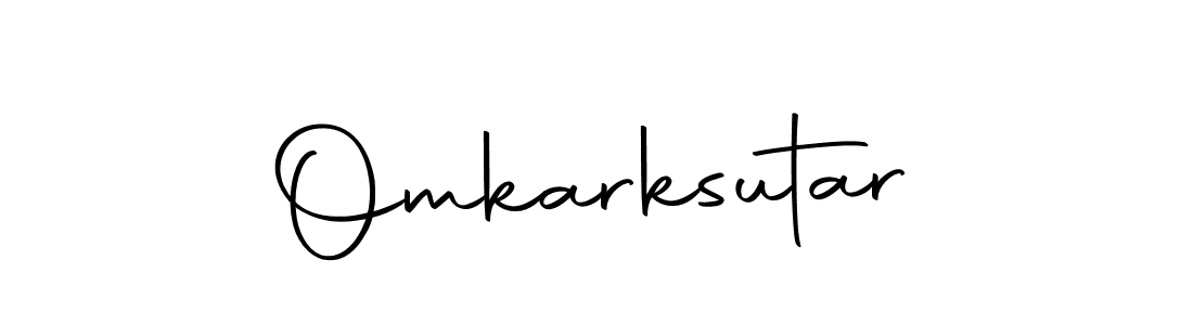 How to make Omkarksutar name signature. Use Autography-DOLnW style for creating short signs online. This is the latest handwritten sign. Omkarksutar signature style 10 images and pictures png