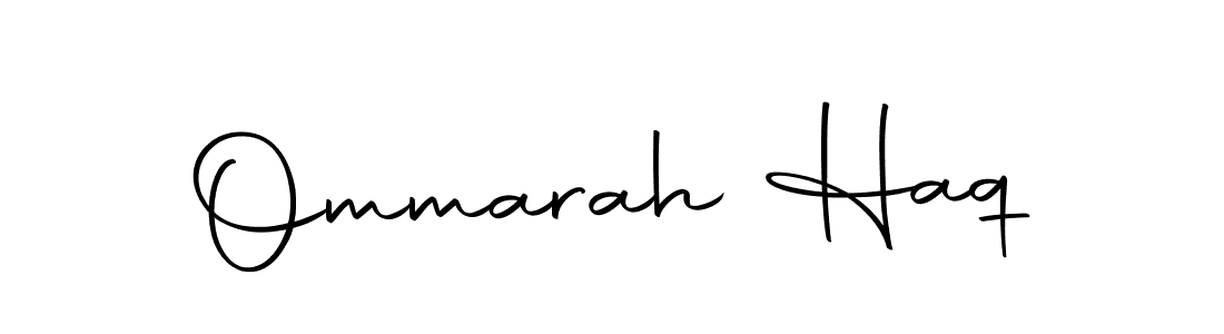 Design your own signature with our free online signature maker. With this signature software, you can create a handwritten (Autography-DOLnW) signature for name Ommarah Haq. Ommarah Haq signature style 10 images and pictures png