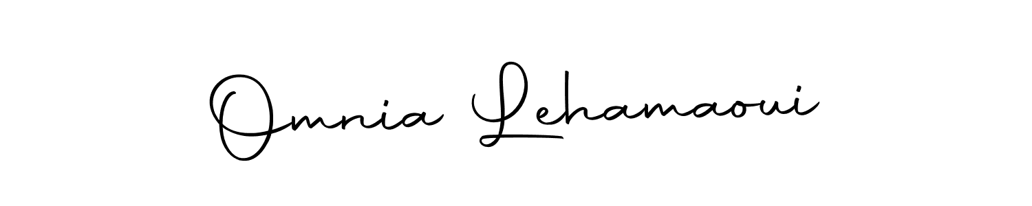 Make a beautiful signature design for name Omnia Lehamaoui. Use this online signature maker to create a handwritten signature for free. Omnia Lehamaoui signature style 10 images and pictures png