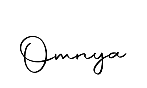 Design your own signature with our free online signature maker. With this signature software, you can create a handwritten (Autography-DOLnW) signature for name Omnya. Omnya signature style 10 images and pictures png