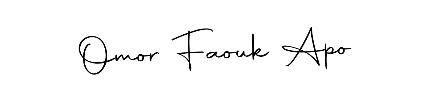 How to make Omor Faouk Apo name signature. Use Autography-DOLnW style for creating short signs online. This is the latest handwritten sign. Omor Faouk Apo signature style 10 images and pictures png