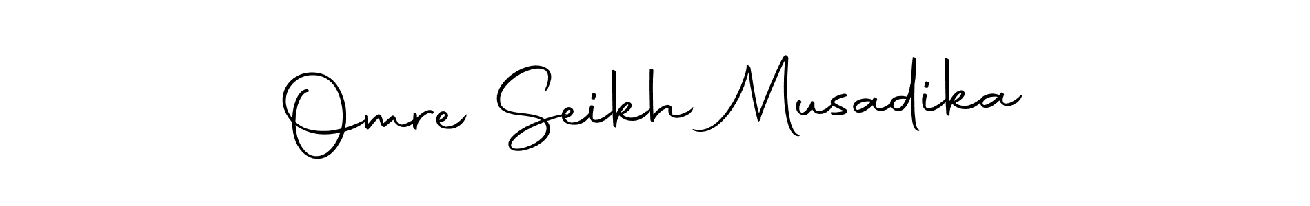 How to make Omre Seikh Musadika name signature. Use Autography-DOLnW style for creating short signs online. This is the latest handwritten sign. Omre Seikh Musadika signature style 10 images and pictures png