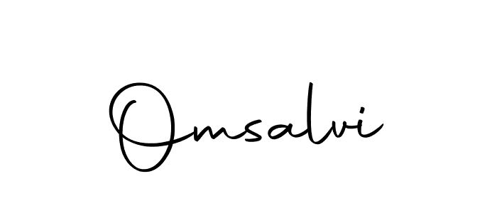 You should practise on your own different ways (Autography-DOLnW) to write your name (Omsalvi) in signature. don't let someone else do it for you. Omsalvi signature style 10 images and pictures png