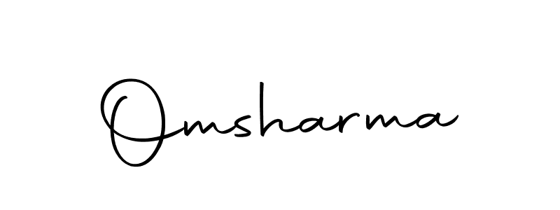 Create a beautiful signature design for name Omsharma. With this signature (Autography-DOLnW) fonts, you can make a handwritten signature for free. Omsharma signature style 10 images and pictures png