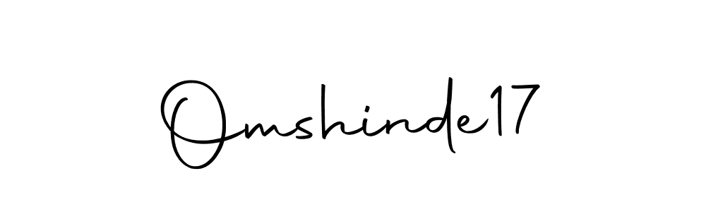 Use a signature maker to create a handwritten signature online. With this signature software, you can design (Autography-DOLnW) your own signature for name Omshinde17. Omshinde17 signature style 10 images and pictures png