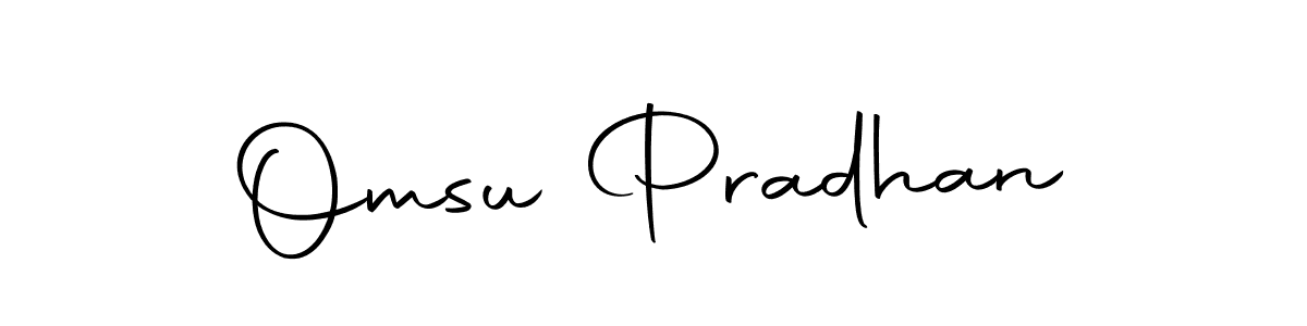 Make a beautiful signature design for name Omsu Pradhan. Use this online signature maker to create a handwritten signature for free. Omsu Pradhan signature style 10 images and pictures png