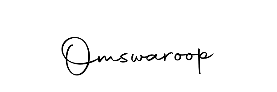 Omswaroop stylish signature style. Best Handwritten Sign (Autography-DOLnW) for my name. Handwritten Signature Collection Ideas for my name Omswaroop. Omswaroop signature style 10 images and pictures png