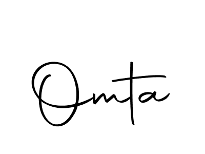 Use a signature maker to create a handwritten signature online. With this signature software, you can design (Autography-DOLnW) your own signature for name Omta. Omta signature style 10 images and pictures png