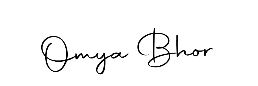 Create a beautiful signature design for name Omya Bhor. With this signature (Autography-DOLnW) fonts, you can make a handwritten signature for free. Omya Bhor signature style 10 images and pictures png