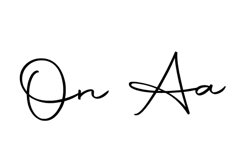 You should practise on your own different ways (Autography-DOLnW) to write your name (On Aa) in signature. don't let someone else do it for you. On Aa signature style 10 images and pictures png