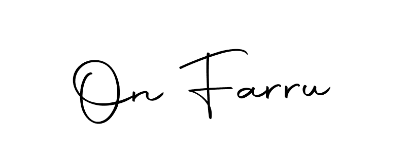 Similarly Autography-DOLnW is the best handwritten signature design. Signature creator online .You can use it as an online autograph creator for name On Farru. On Farru signature style 10 images and pictures png