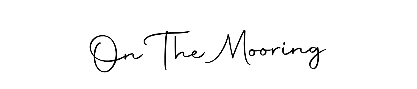 Design your own signature with our free online signature maker. With this signature software, you can create a handwritten (Autography-DOLnW) signature for name On The Mooring. On The Mooring signature style 10 images and pictures png
