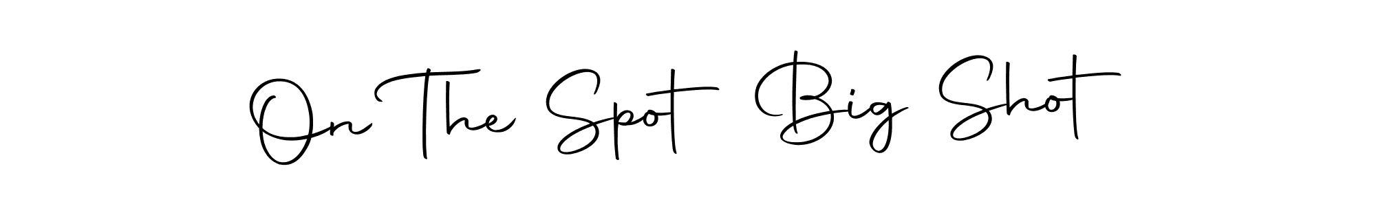 Similarly Autography-DOLnW is the best handwritten signature design. Signature creator online .You can use it as an online autograph creator for name On The Spot Big Shot. On The Spot Big Shot signature style 10 images and pictures png