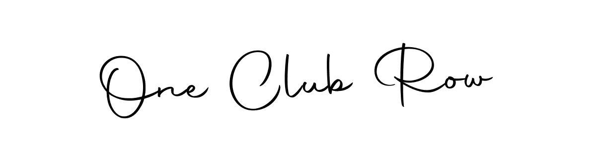 How to make One Club Row signature? Autography-DOLnW is a professional autograph style. Create handwritten signature for One Club Row name. One Club Row signature style 10 images and pictures png