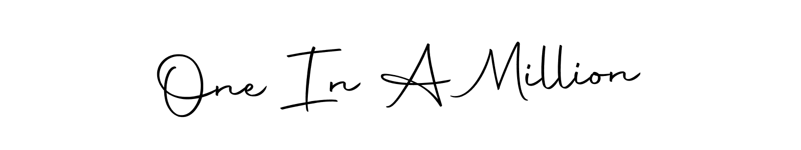 One In A Million stylish signature style. Best Handwritten Sign (Autography-DOLnW) for my name. Handwritten Signature Collection Ideas for my name One In A Million. One In A Million signature style 10 images and pictures png