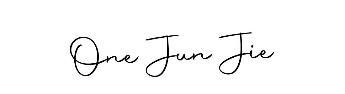 Make a beautiful signature design for name One Jun Jie. Use this online signature maker to create a handwritten signature for free. One Jun Jie signature style 10 images and pictures png