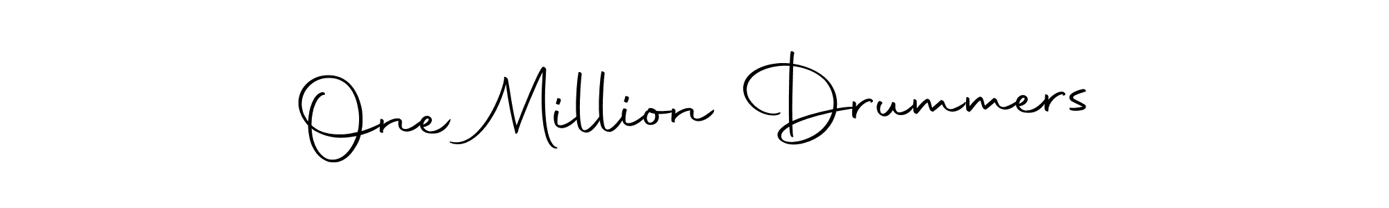 Make a beautiful signature design for name One Million Drummers. Use this online signature maker to create a handwritten signature for free. One Million Drummers signature style 10 images and pictures png