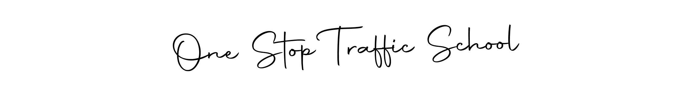 Create a beautiful signature design for name One Stop Traffic School. With this signature (Autography-DOLnW) fonts, you can make a handwritten signature for free. One Stop Traffic School signature style 10 images and pictures png