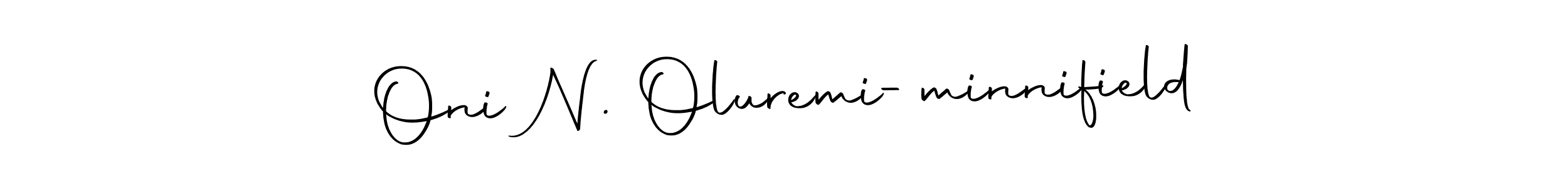 This is the best signature style for the Oni N. Oluremi-minnifield name. Also you like these signature font (Autography-DOLnW). Mix name signature. Oni N. Oluremi-minnifield signature style 10 images and pictures png